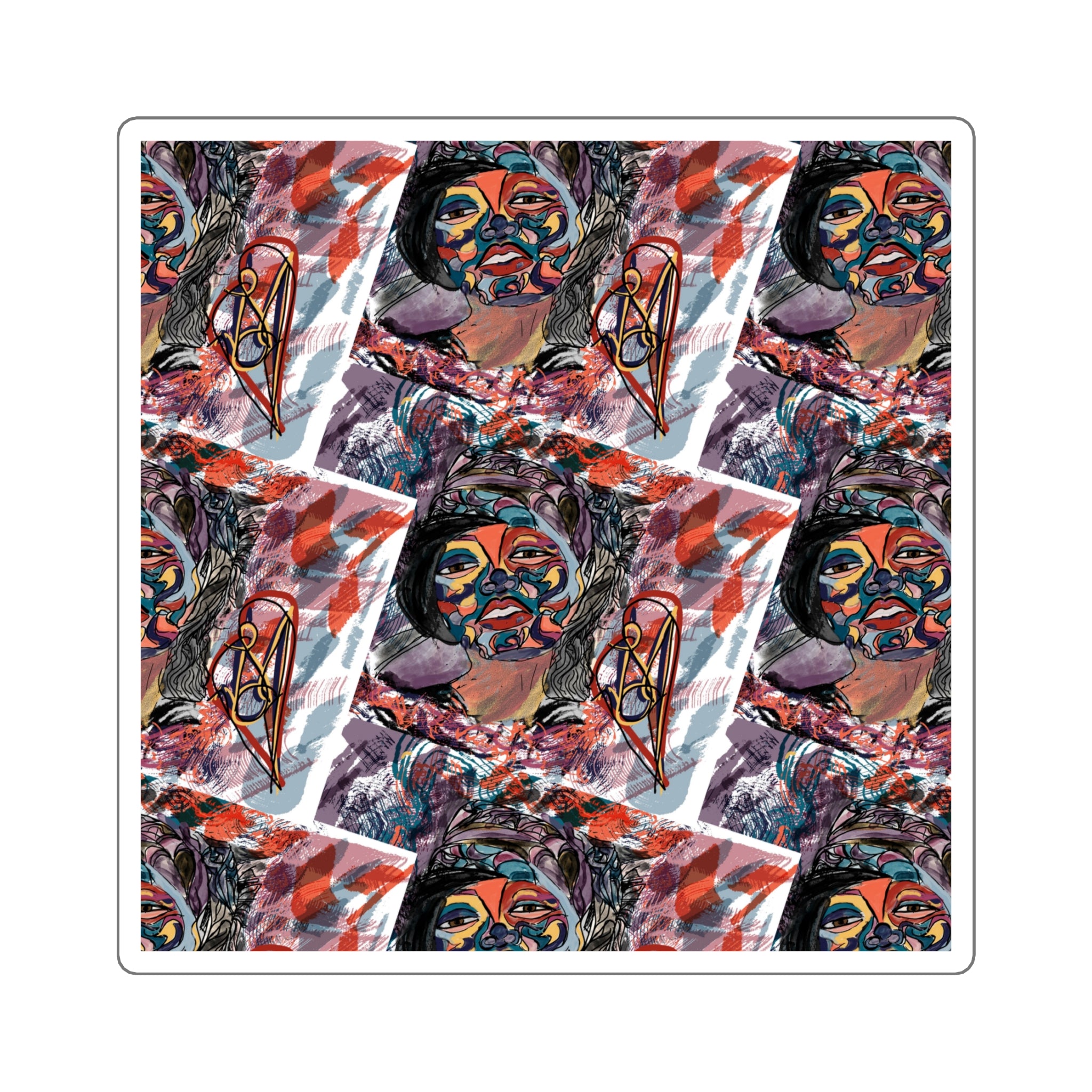 Deja in Blue (Tile) Sticker
