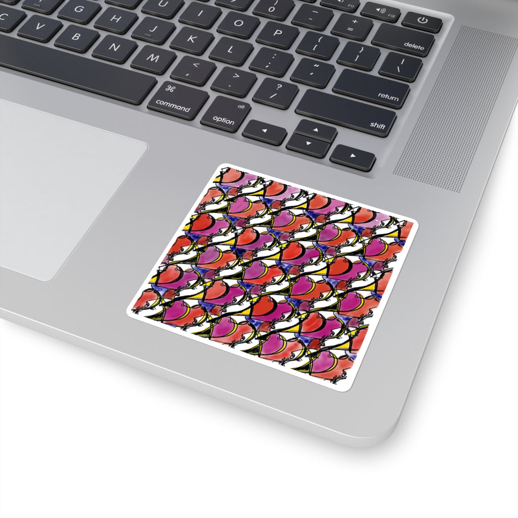 Stained Glass Heart Sticker